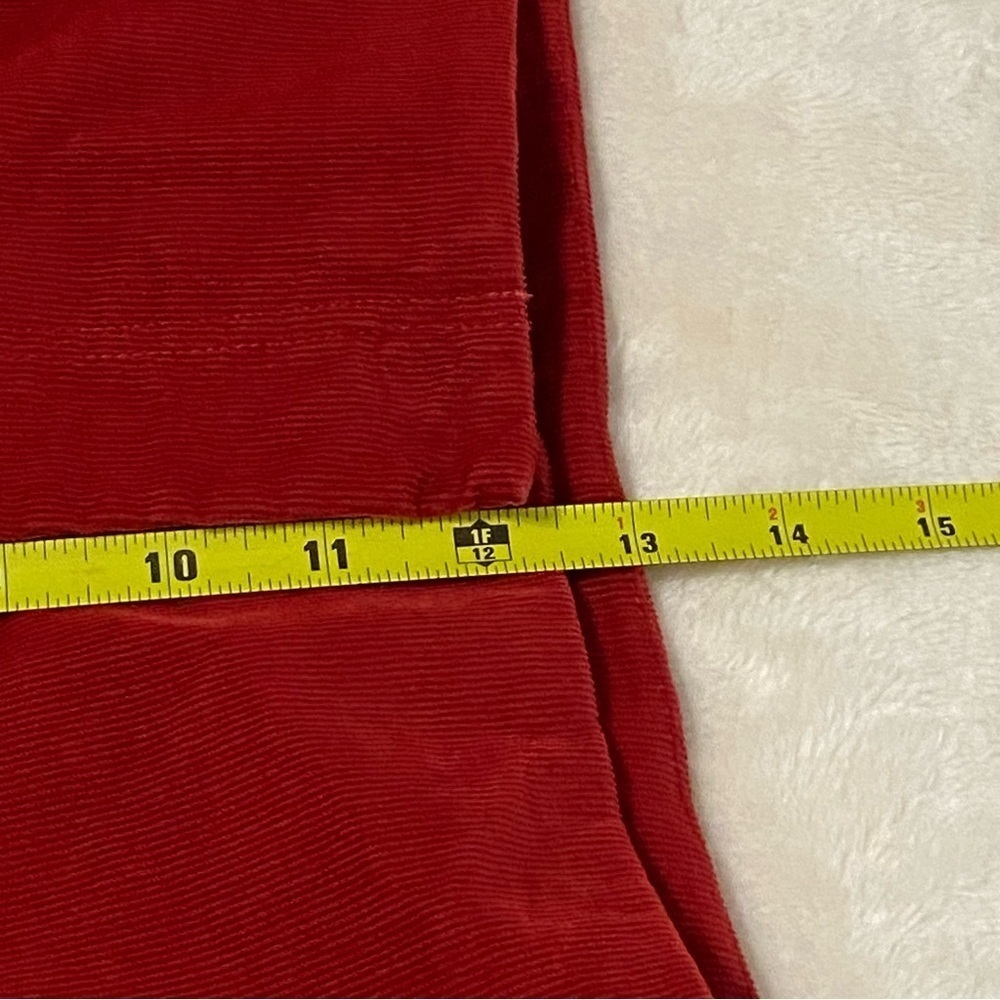 GIANNI BINI / Maureen Red Spice Corduroy High Rise Crop Pants Size 10 - Picture 9 of 10